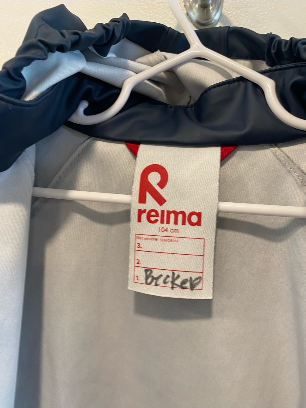 Reima Kids' Rubber Rain Jacket lampi size 4 navy blue waterproof - Picture 8 of 10